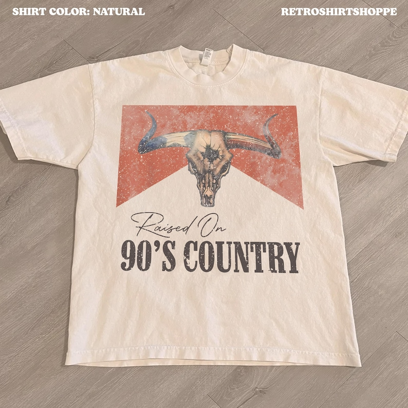 Distressed 90s Country Music Oversized Western Tee