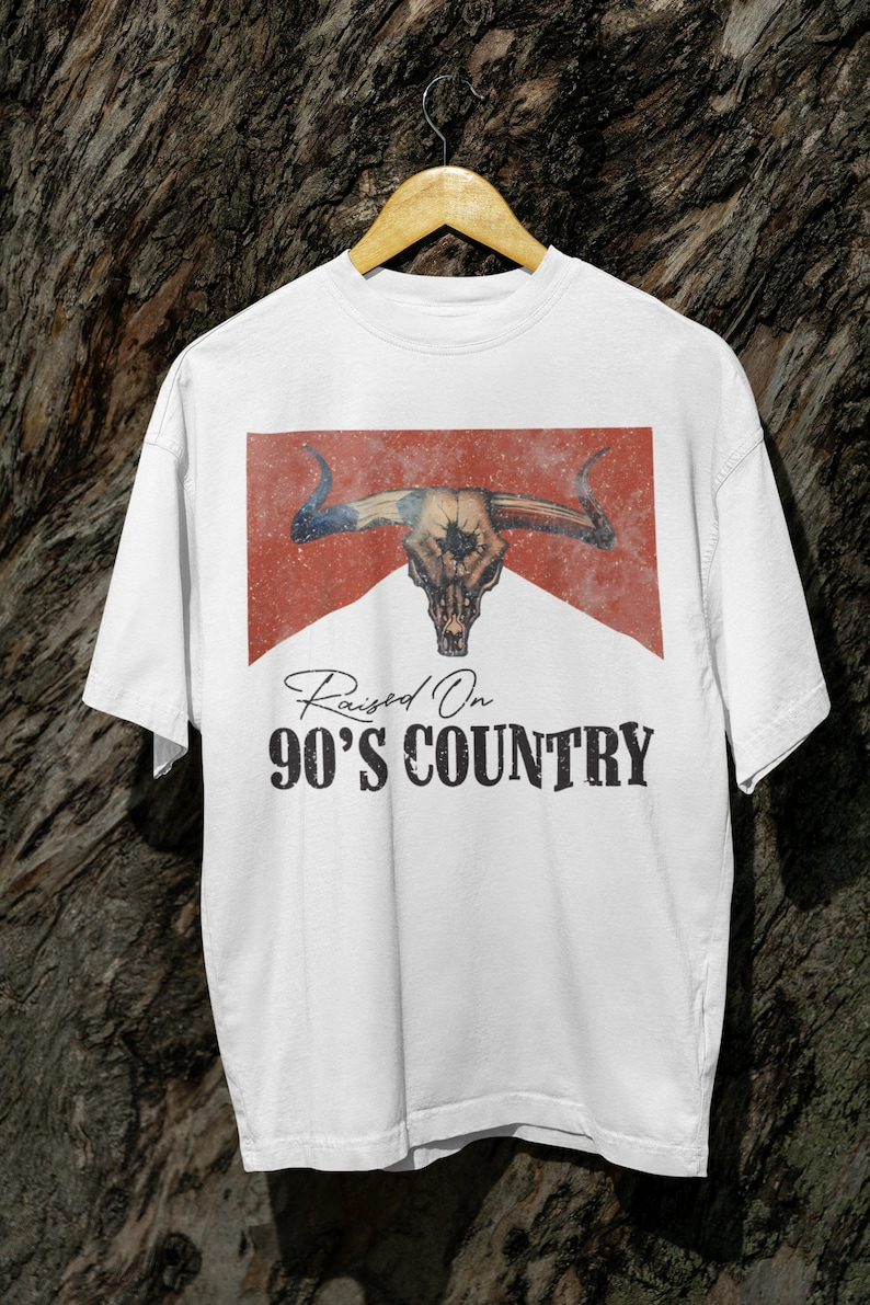 Distressed 90s Country Music Oversized Western Tee