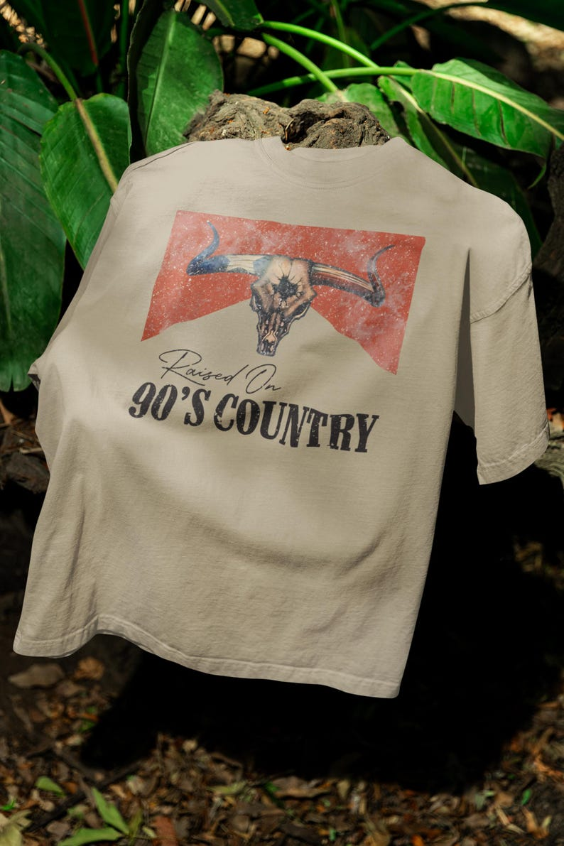 Distressed 90s Country Music Oversized Western Tee