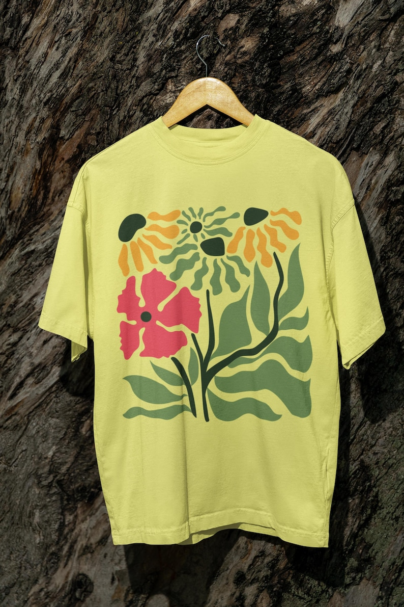 Boho Daisy Retro Floral Wildflower Graphic T-Shirt