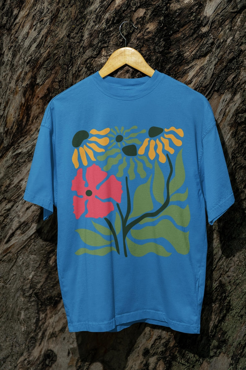 Boho Daisy Retro Floral Wildflower Graphic T-Shirt