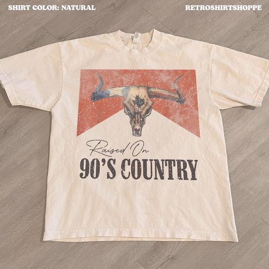 Distressed 90s Country Music Oversized Western Tee