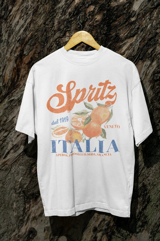 Lorell Spritz Italia Veneto T-Shirt, Retro Aesthetic Boho Graphic Tee for Women